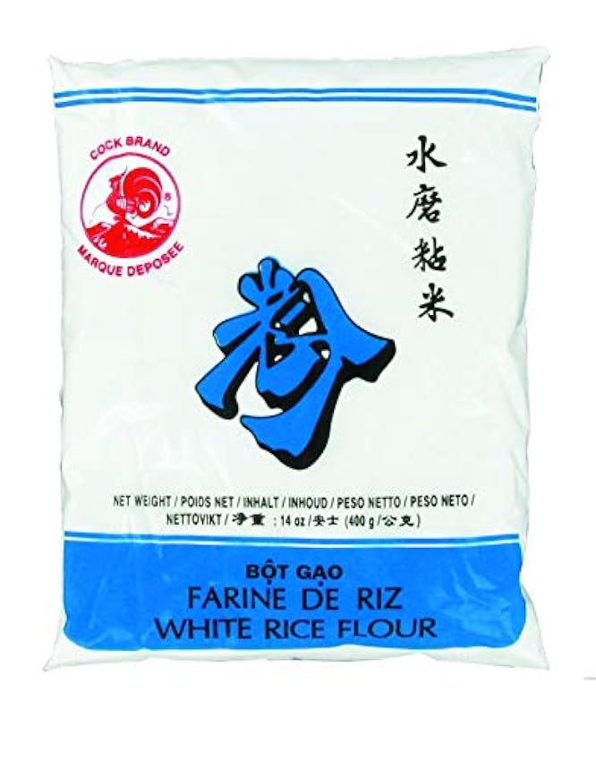 Farine de Riz blanc - Marque COQ - 400g (4 sachets) n6b