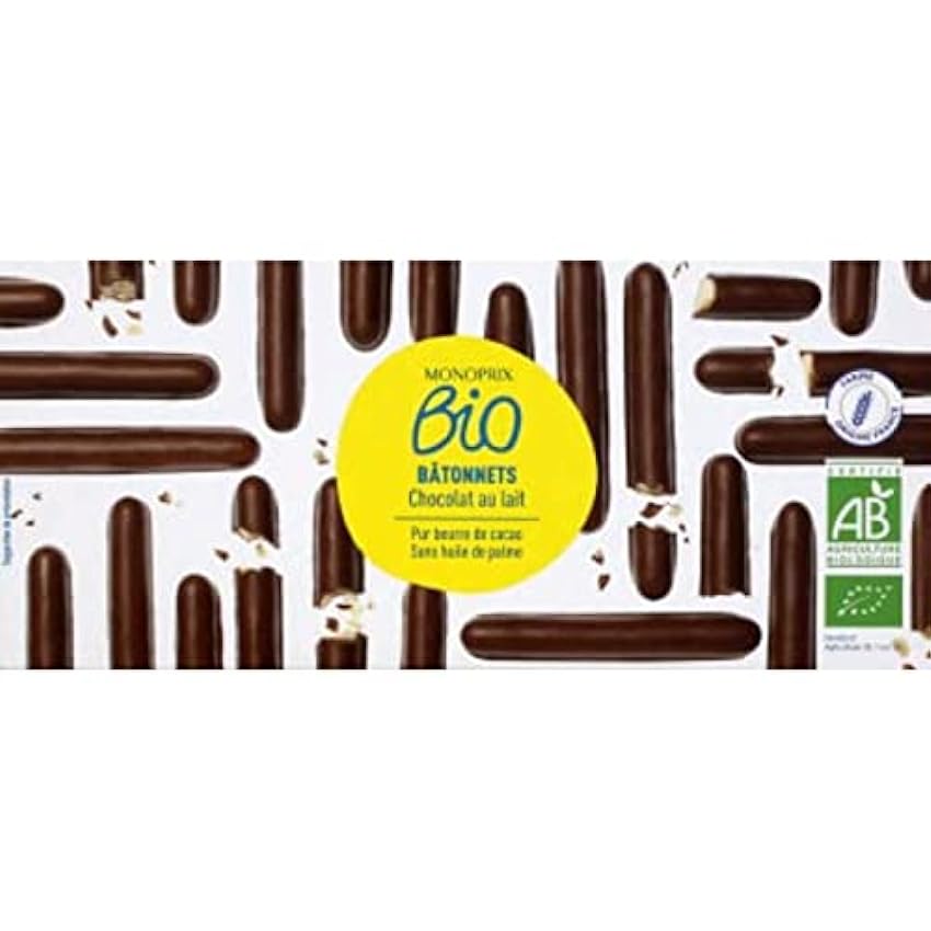 Monoprix Bio Bâtonnets chocolat au lait bio - Le paquet de 125 g Mmrknf0K