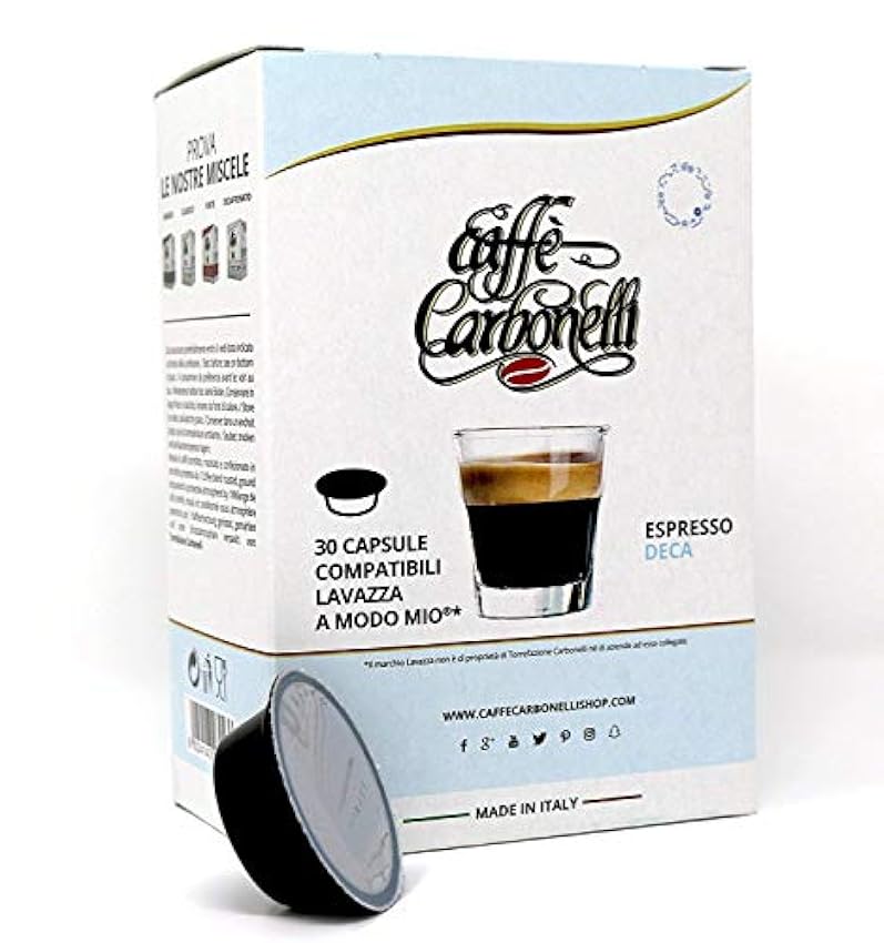 720 Capsules Café Compatible Lavazza A Modo Mio décaféiné - Caffè Carbonelli espresso napolitain NJRZZGoE