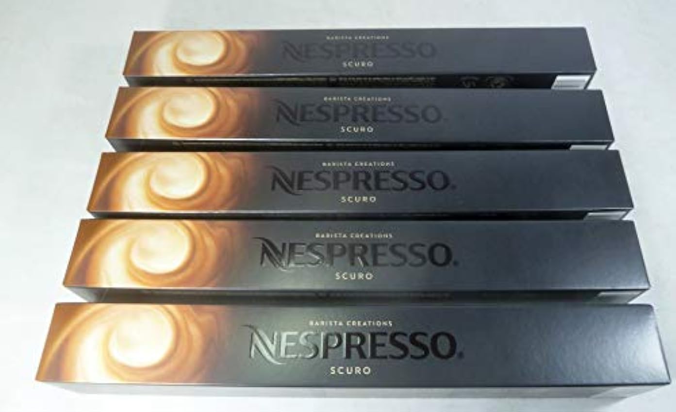 Nespresso Barista Creations Scuro 2019 Lot de 50 capsules à 5 manches M34i2E2G