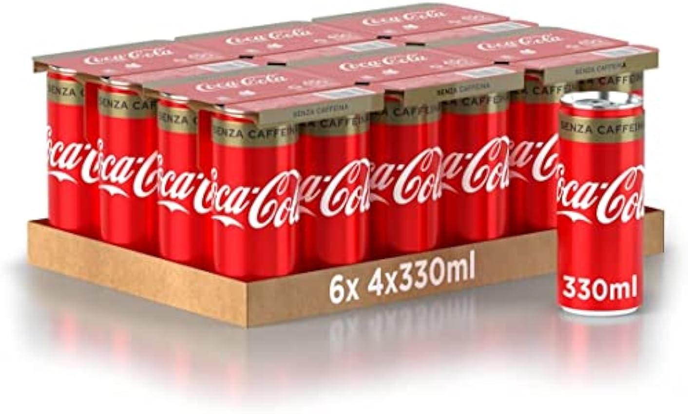 Coca Cola Senza Caffeina Lot de 72 boîtes de boissons gazeuses 330 ml de coke sans caféine sans caféine M0a9PWg7