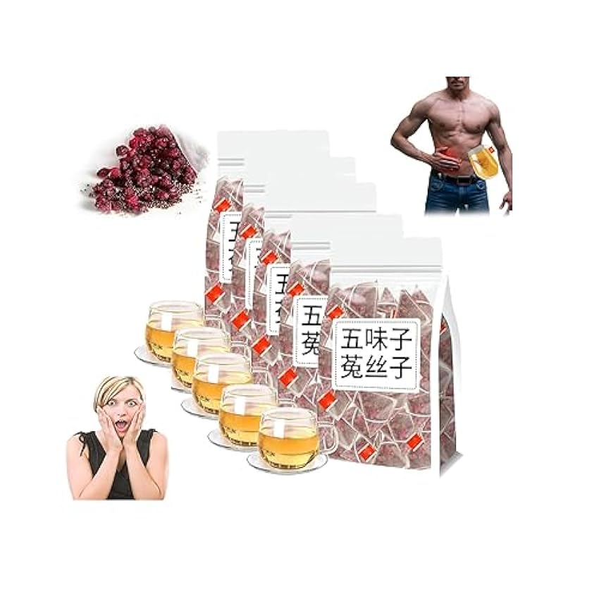 Men’S Essentials Five Flavors Goji Berry Tea,5 Flavours Goji Berry Tea - Five Flavour Goji Berry Tea,Five Flavors Wolfberry Tea,Health Liver Care Tea,Chinese Herbal Medicine For Men (5 Box) n8RbBoPF