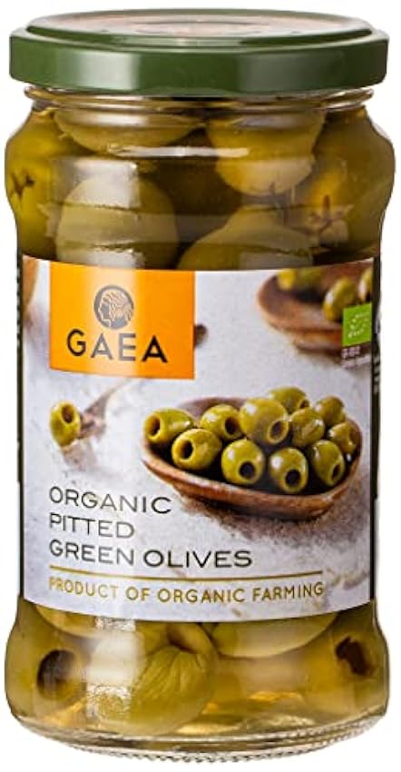 Gaea Olives vertes dénoyautées - Le bocal de 140g net é