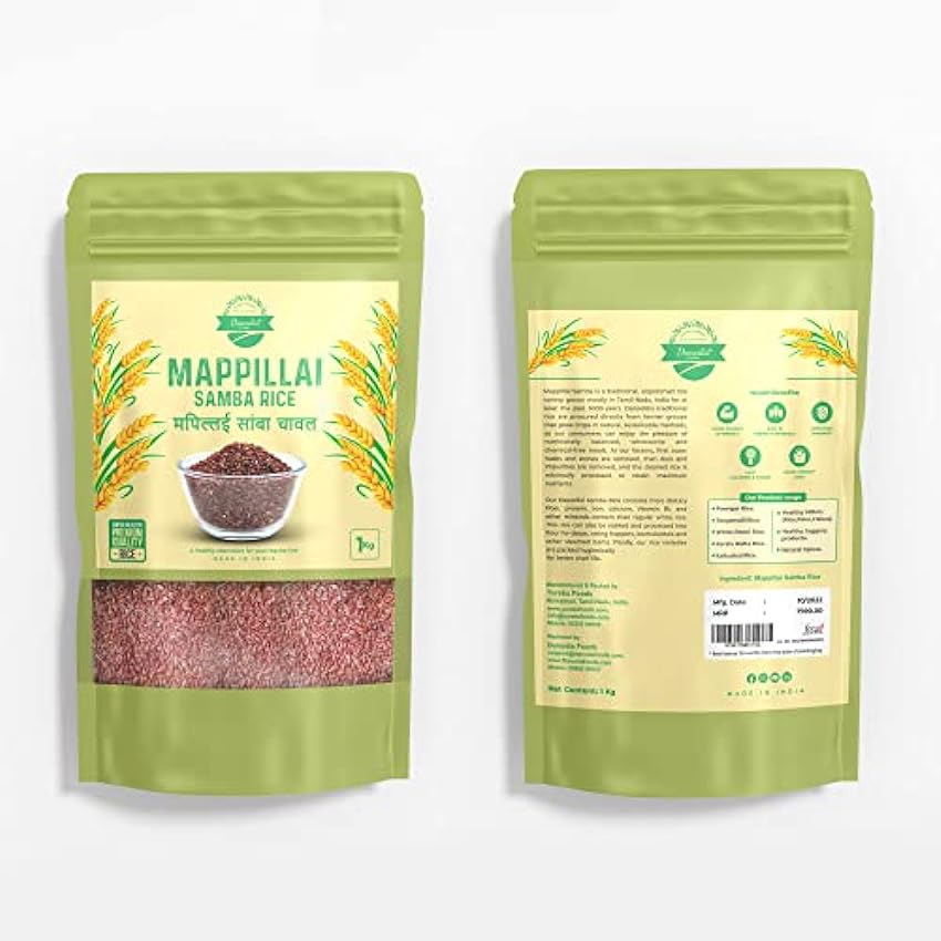 Danodia Foods Mappillai Samba Rice | Whole Grain, Vegan