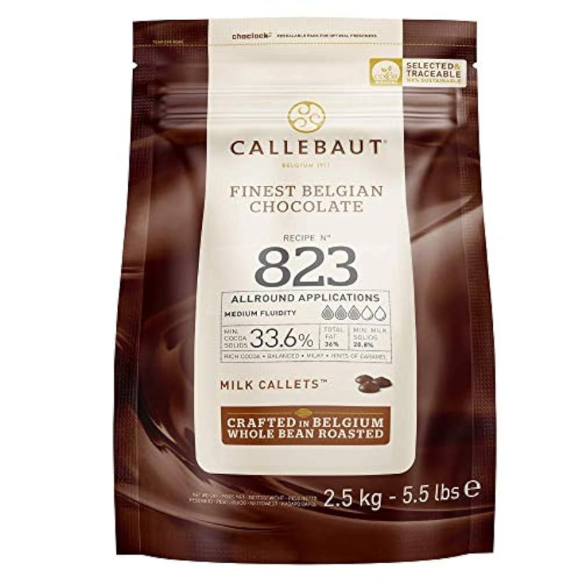CALLEBAUT Select 33,6% Chocolat au Lait 2,5 kg N4C8xpaM