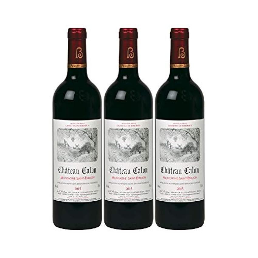 Château Calon Montagne-Saint-Emilion - Rouge 2015 - Vin Rouge de Bordeaux (3x75cl) mxGz5gah