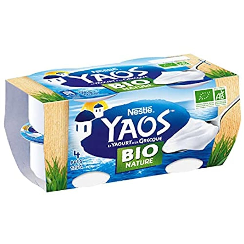 Nestlé Le Yaourt à la grecque bio nature - Yaos - Les 4