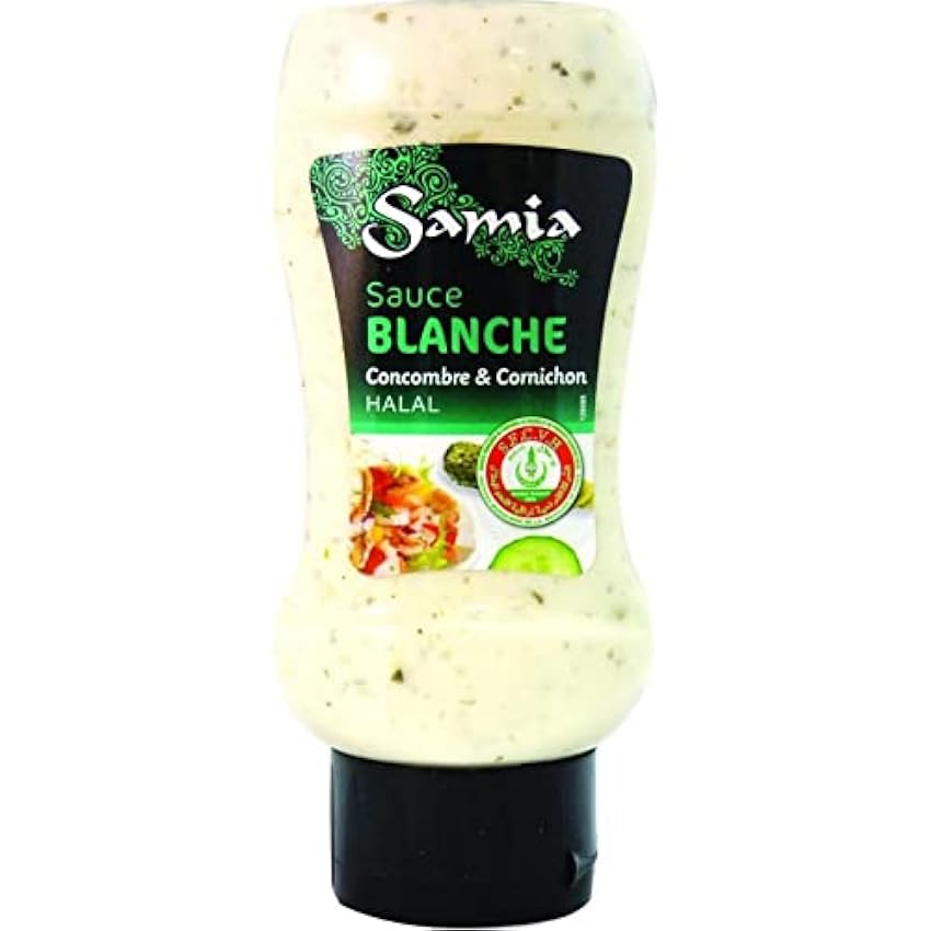 Samia Sauce Halal Blanche Concombre & Cornichon 350ml (
