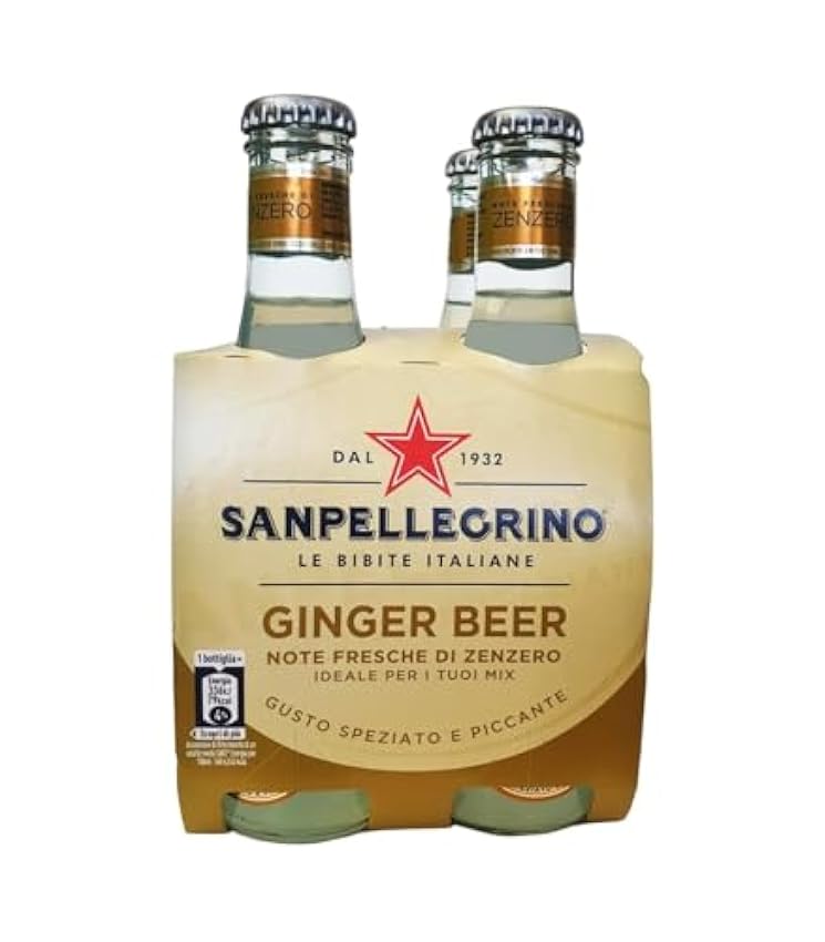 San Pellegrino Ginger Beer Lot de 48 boissons sans alcool avec notes de gingembre + Aranciata Amara avec boisson sans alcool orange amère 20 cl kTHaHdOO
