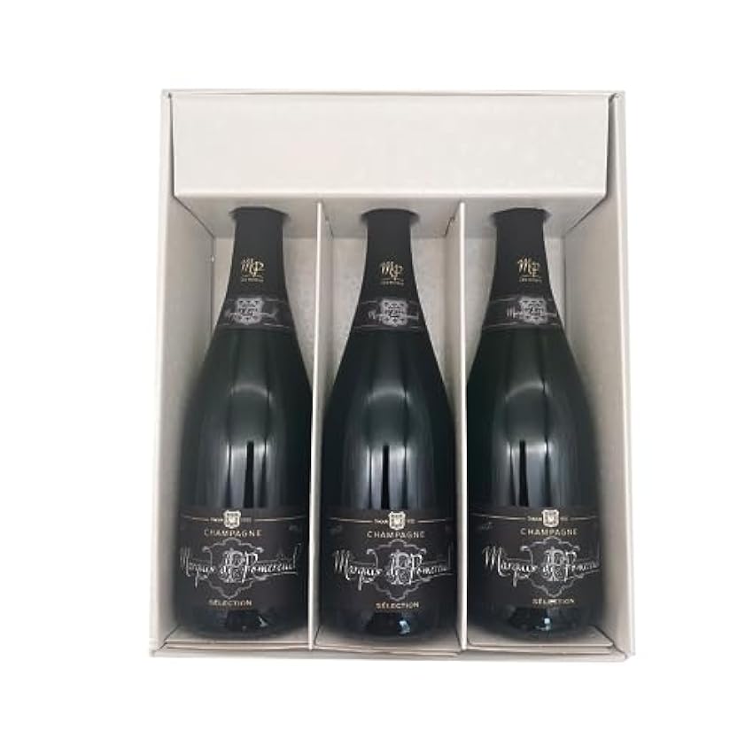 Coffret cadeau blanc - Champagne Marquis Pomereuil -3 brut - 3x75cl N6Vjrctw