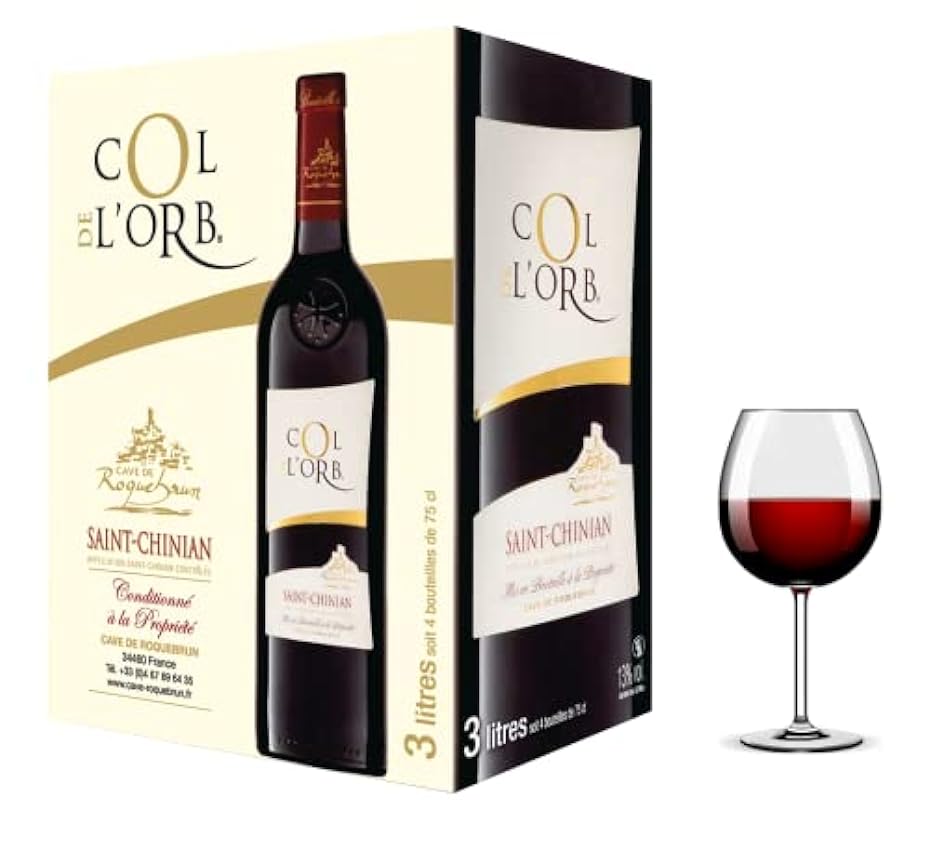BIB - BAG-IN-BOX - COL DE L´ORB Languedoc Vin Rosé Sec AOP Saint-Chinian 3L - Lot de 1 nyt9s1eS