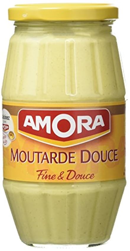 AMORA Moutarde Douce Bocal Or 435 g - Lot de 3 nRUybhQ2