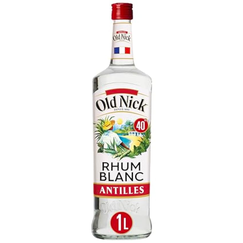Old Nick Bouteille en Verre Rum No Added Flavour 40% White 1 L MRmfn7GW