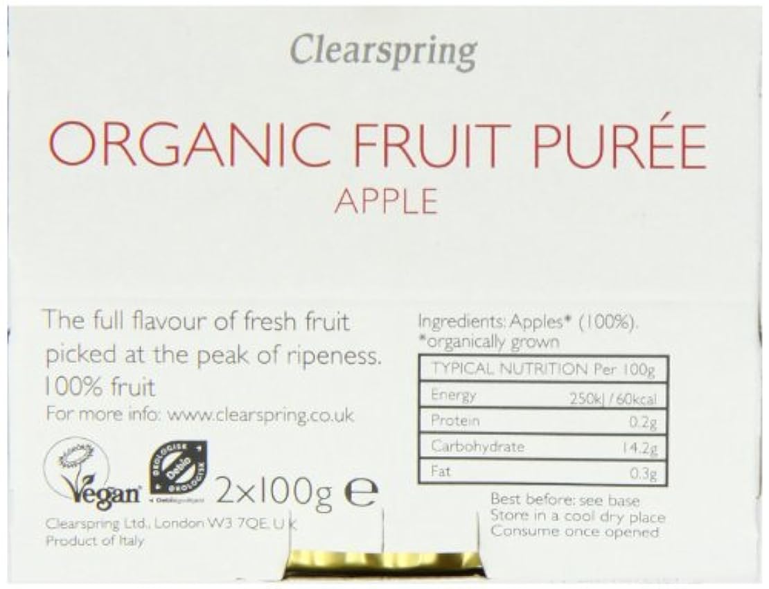 Clearspring Compote de Fruits 2 x 100 g - Lot de 12 M38eCsul