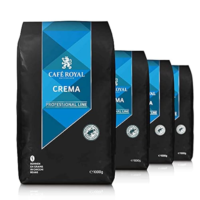 Café en grains Crema certifié Rainforest 4x1 kg - Café 