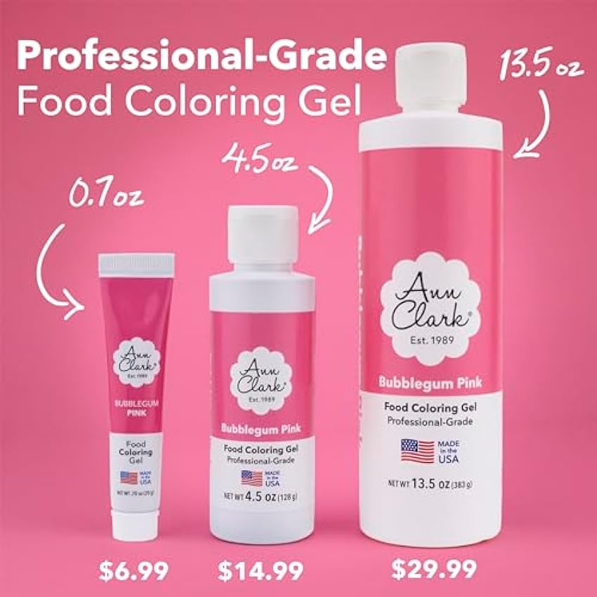 Ann Clark Bubblegum Pink Food Coloring Gel, 70 oz. (20 g) LaEf0zUM