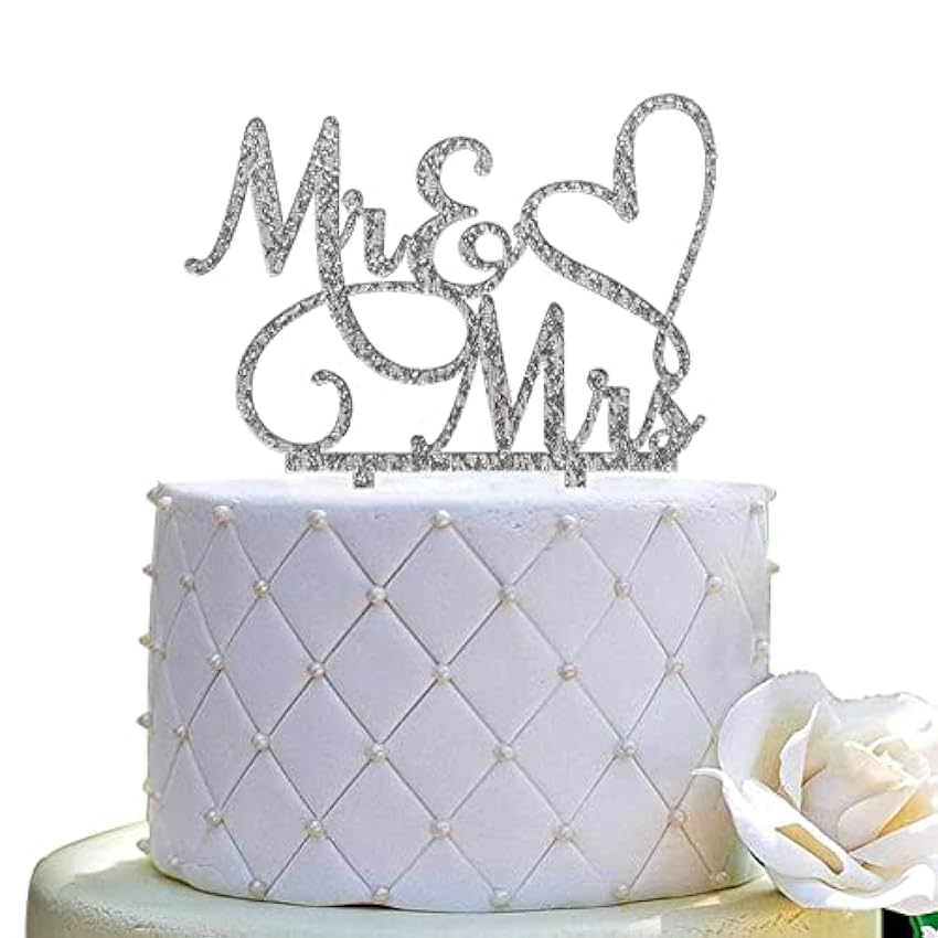 Décoration de gâteau Mr & Mrs – Panneau de mariée et ma