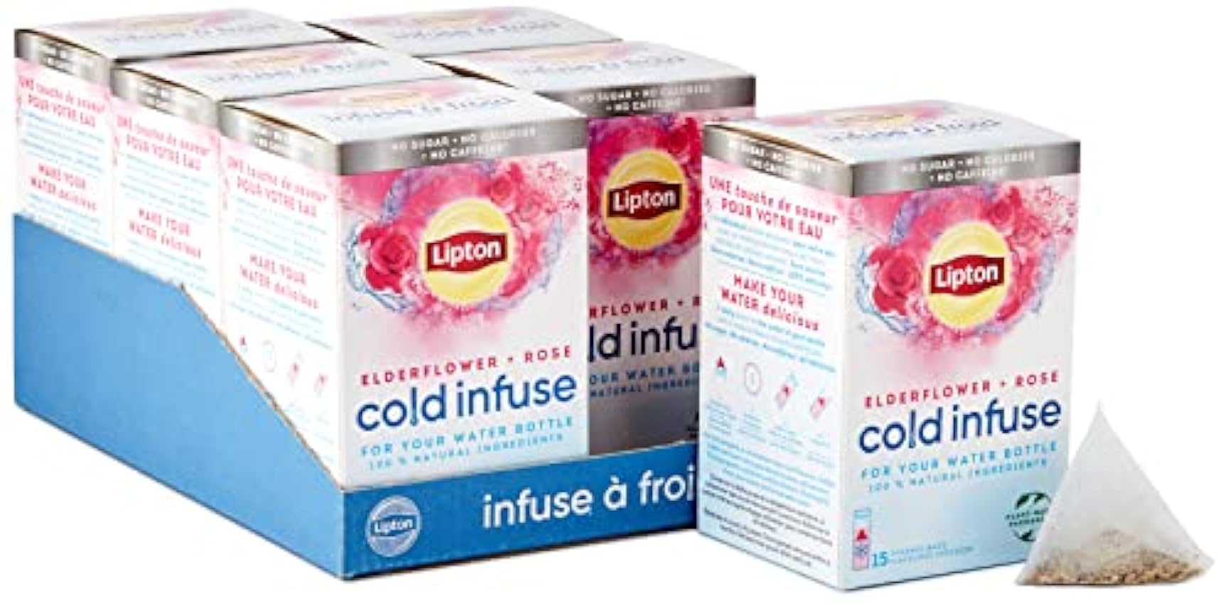 Lipton Infuse à Froid Grenade Hibiscus, Eau froide infu