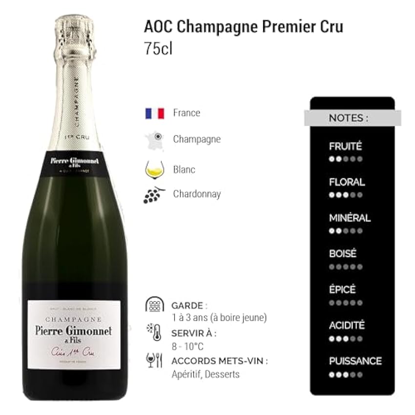 Champagne Premier Cru Cuvée Cuis Brut Extra - Blanc - Champagne Pierre Gimonnet et Fils (75cl) nv6ErjAi