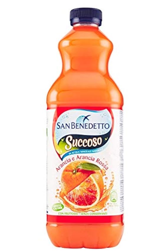 San Benedetto Succoso Arancia e Arancia Rossa Lot de 6 bouteilles en PET Orange et orange sanguine 1,5 l Ni86AhCT
