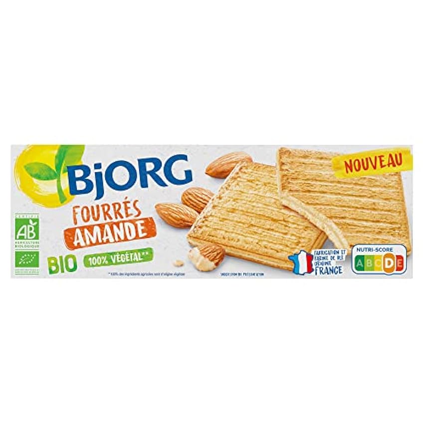 BJORG - Biscuits Fourrés Chocolat Lait - Format Pochon - Biscuits Bio - Sans Huile De Palme - Fabriqué En France - 20 Pochons Individuels M0w1yv5V