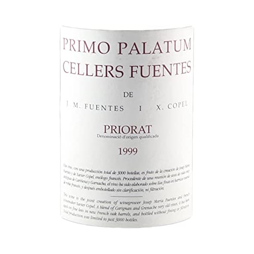 Primo Palatum Priorat Rouge 1999 - Vin DO Rouge - Origine Espagne - 75cl - Cépages Carignan, Grenache NTlHDnEn