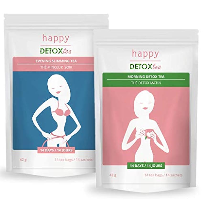 Happy Detox Tea - Thé et Infusion Detox Cure Minceur - 