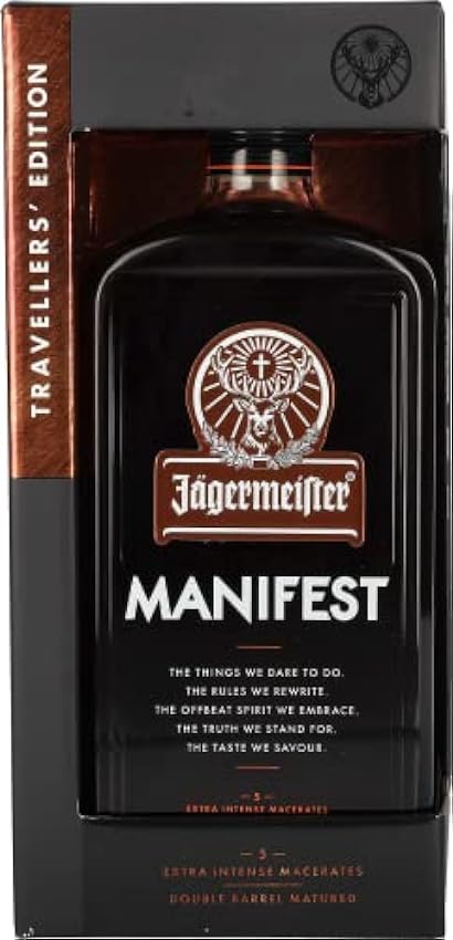 Jägermeister MANIFEST TRAVELLERS´ EDITION Kräuterlikör 38% Vol. 1l in Giftbox n4EROuiI
