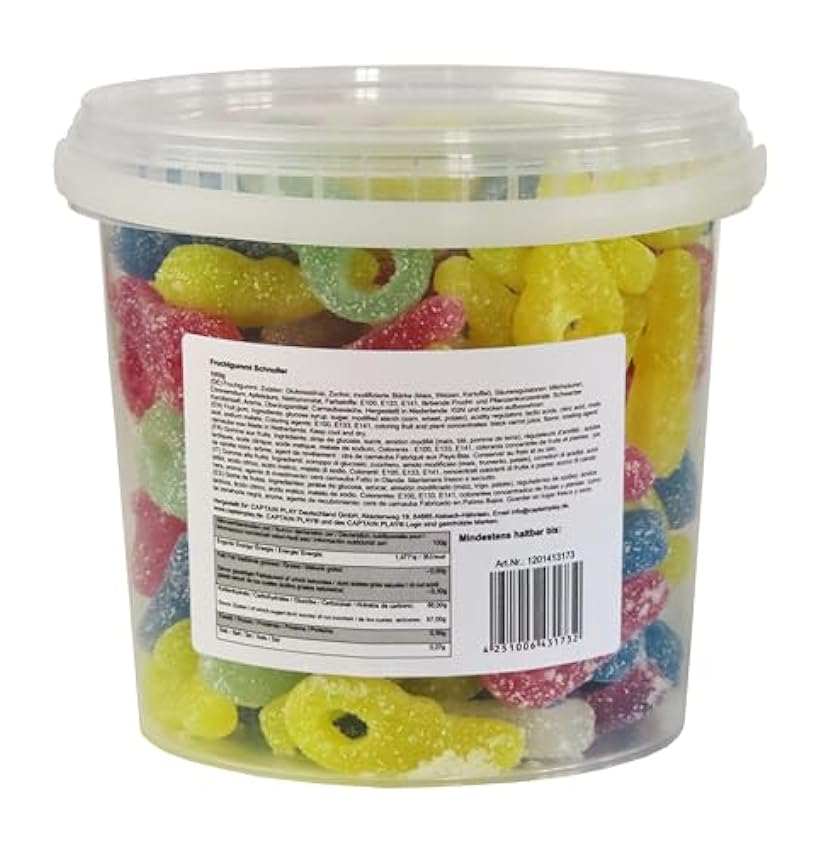 CAPTAIN PLAY - Tétines Fizz Gélifiés Superior - Bonbons Aromatisés à la Fruit - Arrangement de 120 Bonbons - 1kg kTMGKLOU
