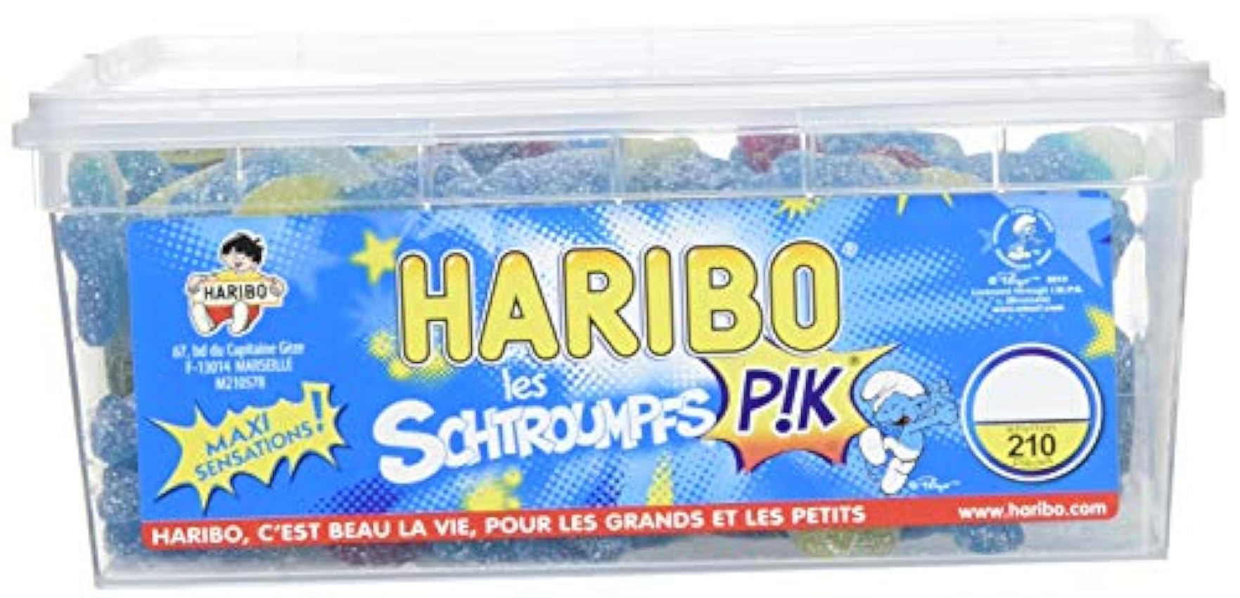 Haribo Bonbon Gélifié les Schtroumpfs Pik x 210 Pièces 1,31 kg LDrL1CCB