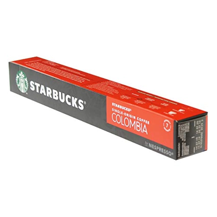 Starbucks Single Origin Colombia Lot de 12 Capsules de café à Base de Rose et de café rougeur, compatibles Nespresso 120 Capsules kTn7h18i