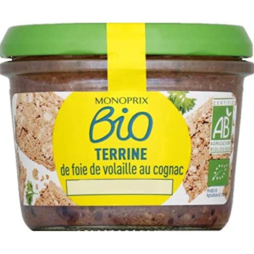 Monoprix Bio Terrine de foie de volaille au cognac - Le bocal de 180g KxOf5MCK