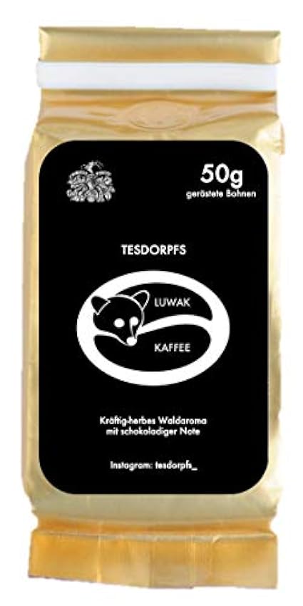 Kopi Luwak Café - café de chats de la faune - Parfait comme cadeau d´anniversaire! (50 GR - grains torréfiés) m2MlpNqj
