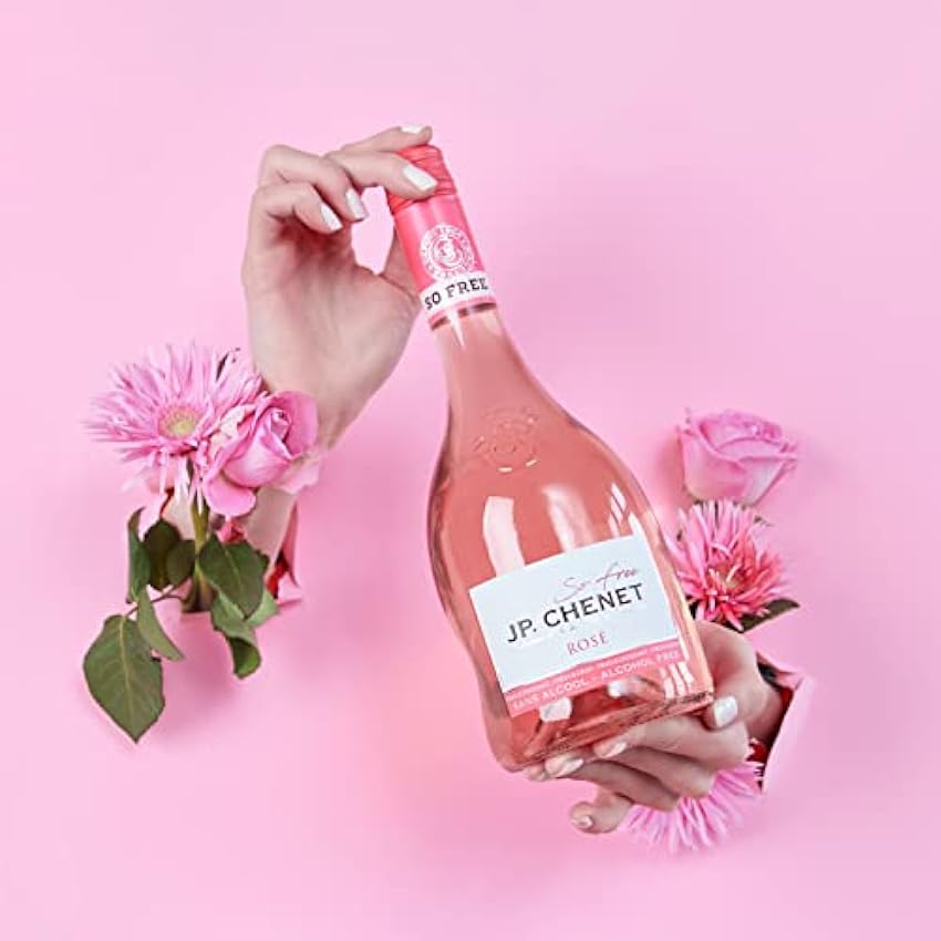 J.P. Chenet So Free - Vin rosé sans alcool - Sans arômes ajoutés, goût authentique - Origine : France (6 x 0.75 l) N34p8bg4