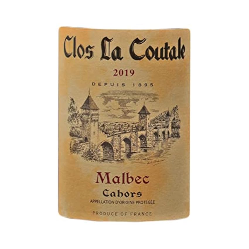 Cahors Clos de la Coutale Rouge 2019 - Château de la Coutale - Vin AOC Rouge du Sud-Ouest - Lot de 3x75cl - Cépages Malbec, Merlot oi7vHDXs