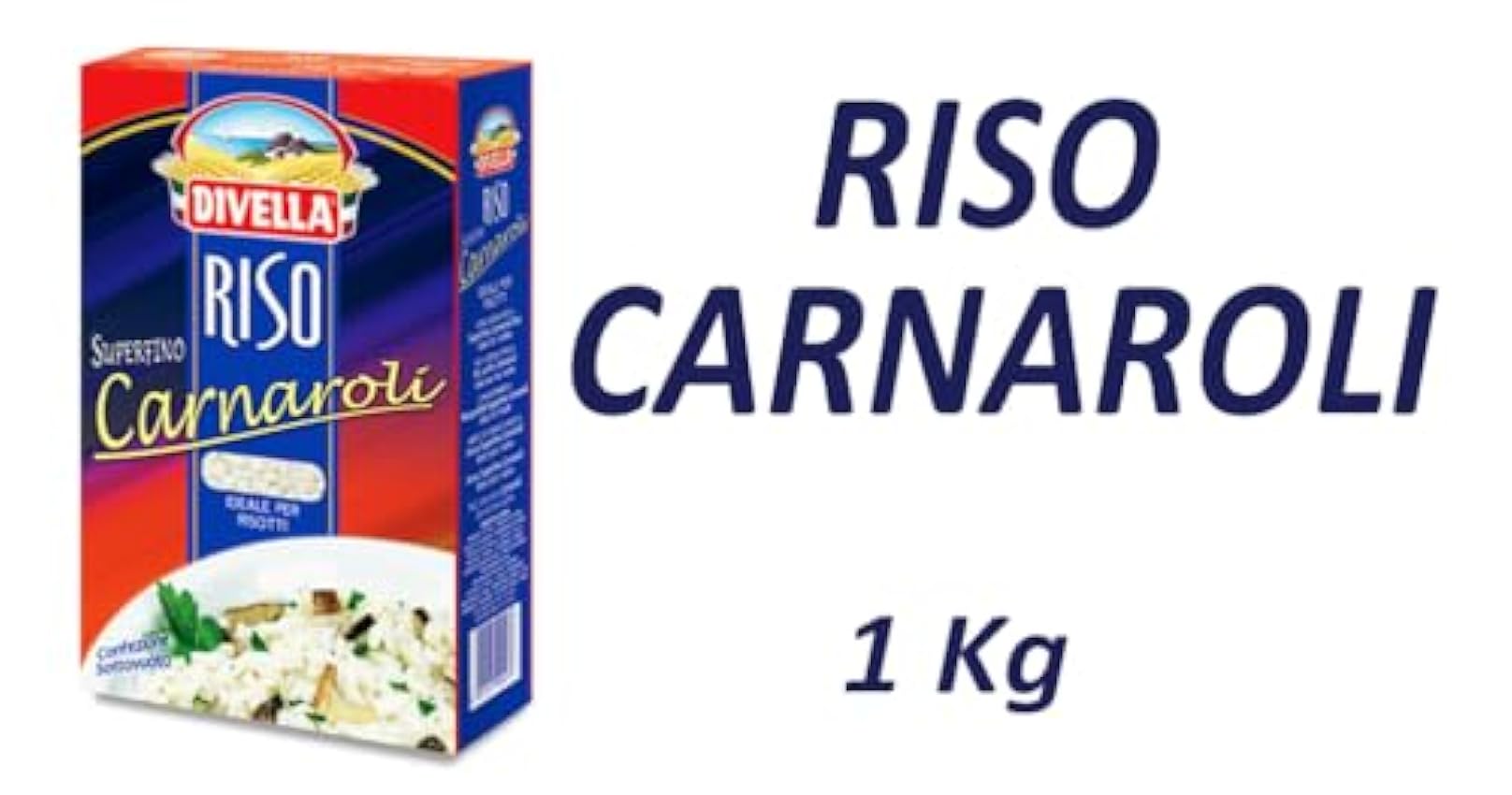 Divella Riz Riso Carnaroli Lot de 10 grains de riz super fins, idéal pour les risottos, emballage sous vide de 1 kg + 1 sachet de talc Felce Azzurra gratuit, sachet de 100 g mB5jVb73