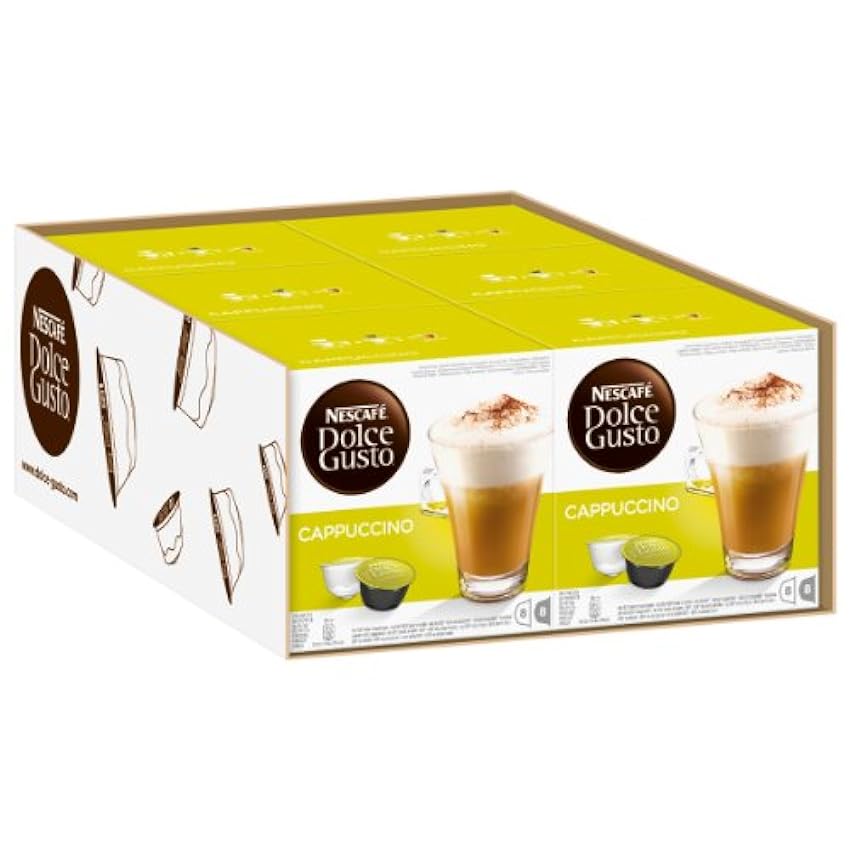 Nescafé - Nescafé - Dolce Gusto Cappuccino - Pack de 6 Sachets (96 Capsules) NMCm2UPO