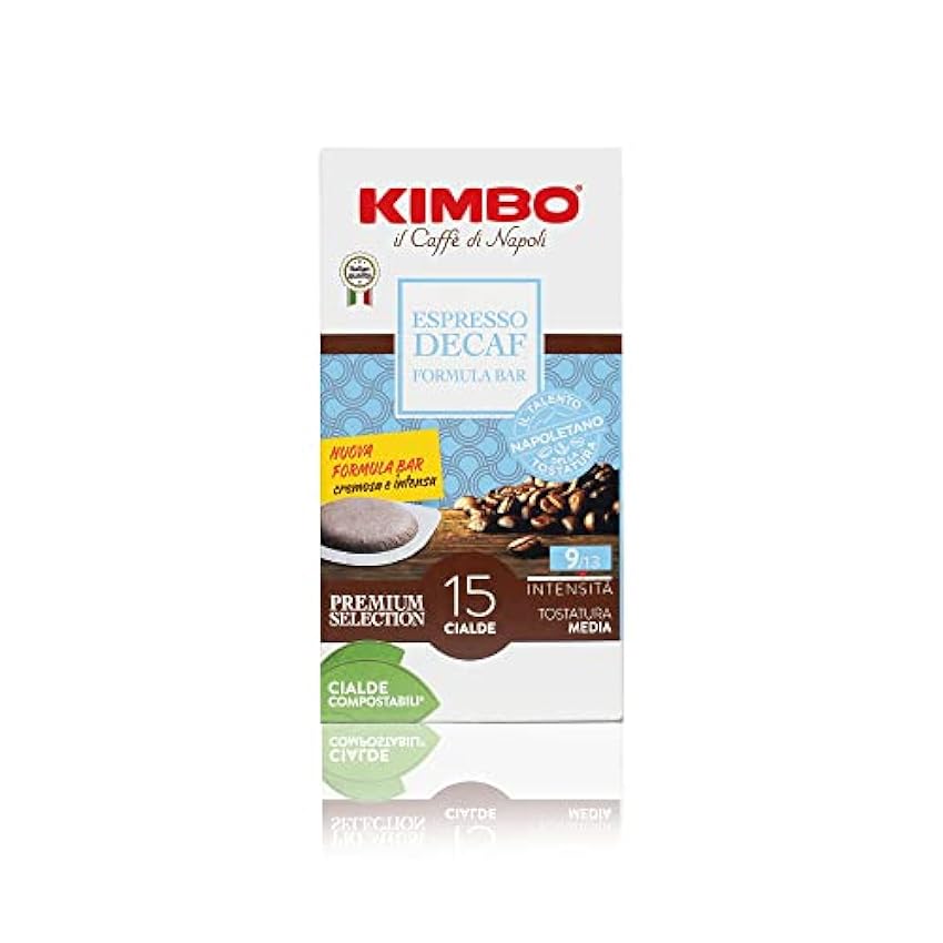 Kimbo Dosettes Compostables ESE Décaféiné, 8 paquets de
