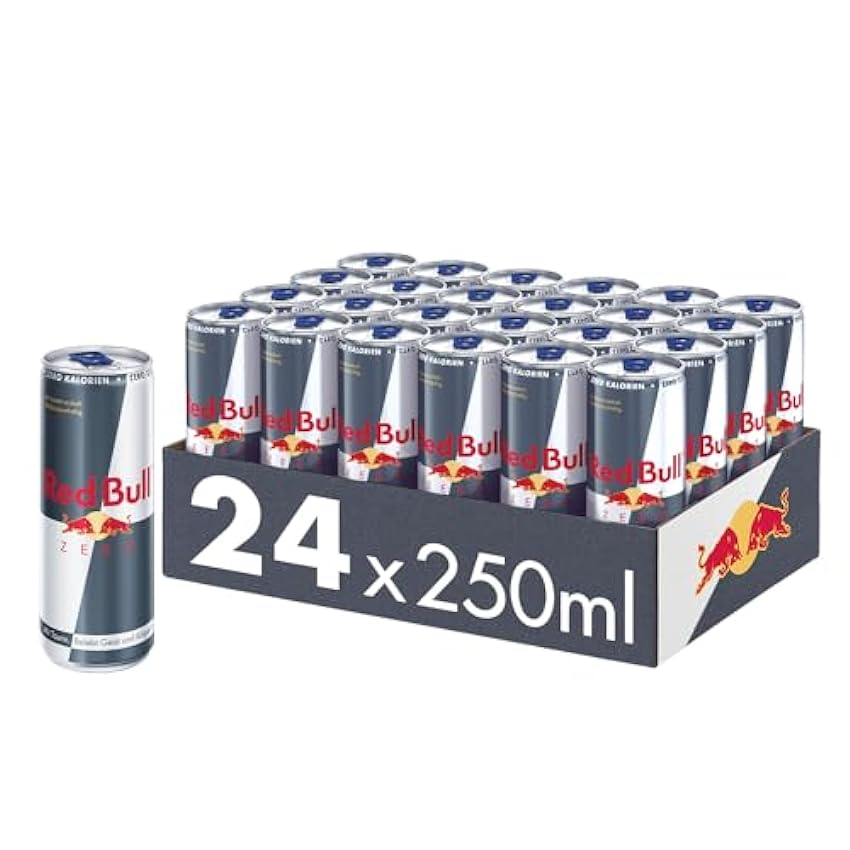 Red Bull Energy Drink Zero Calories, Lot de 24, jetable