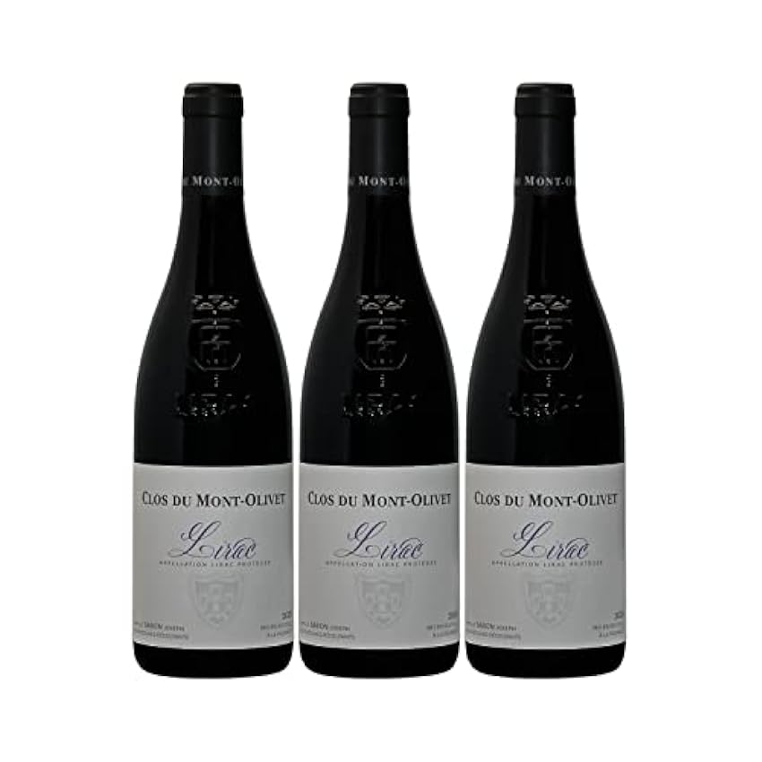 Lirac Rouge 2020 - Clos du Mont-Olivet - Vin AOC Rouge de la Vallée du Rhône - Lot de 3x75cl - Cépages Grenache, Syrah nByk6PEA
