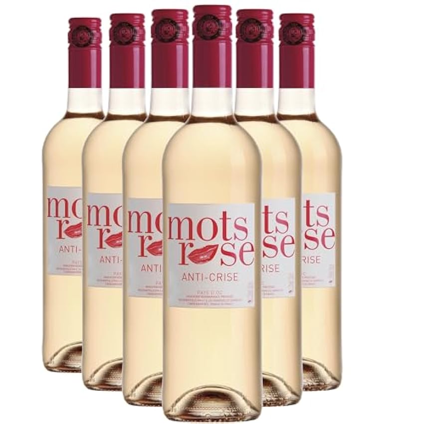 Pays d´Oc Mots Rose - Rosé 2022 - Les Vignerons du Sommiérois - Vin Rosé du Languedoc - Roussillon (6x75cl) oOoRerkk