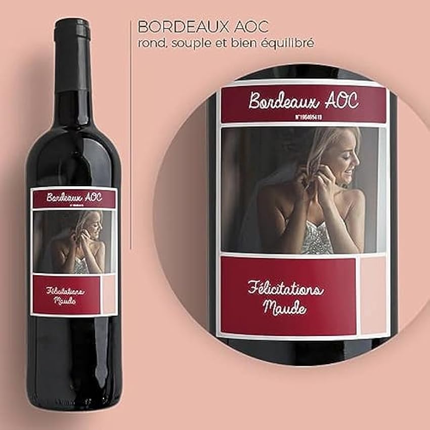CADEAUX.COM - Bouteilles de vin de Bordeaux Photo Elégance Ks2z8QmA