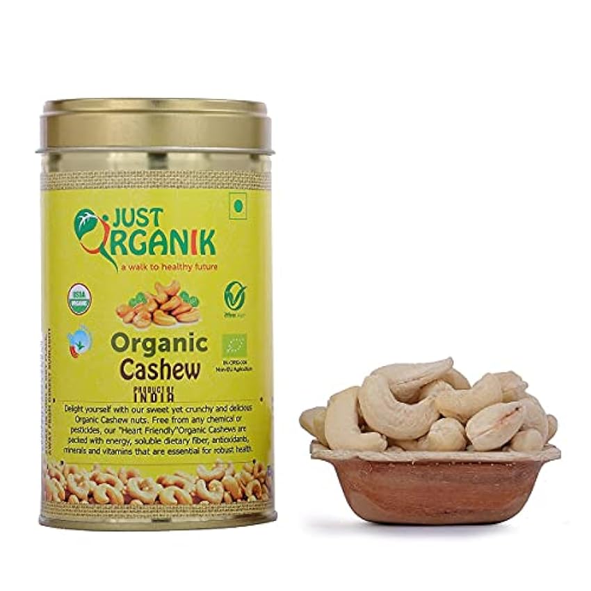 Just Organik Cashew 250 g, 100% Organic mwdKB9o6