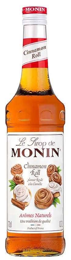 MONIN - Assortiment de Siropde Roulé à la Cannellee + 1 pompe pour boissons chaudes et milkshake gourmands - Arômes Naturels - 70cl onS38MFx