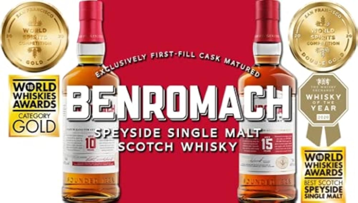 BENROMACH - 15 ans - Whisky Single Malt - 43% Alcool - Origine : Ecosse/Speyside - Bouteille 70 cl O6exGJTz