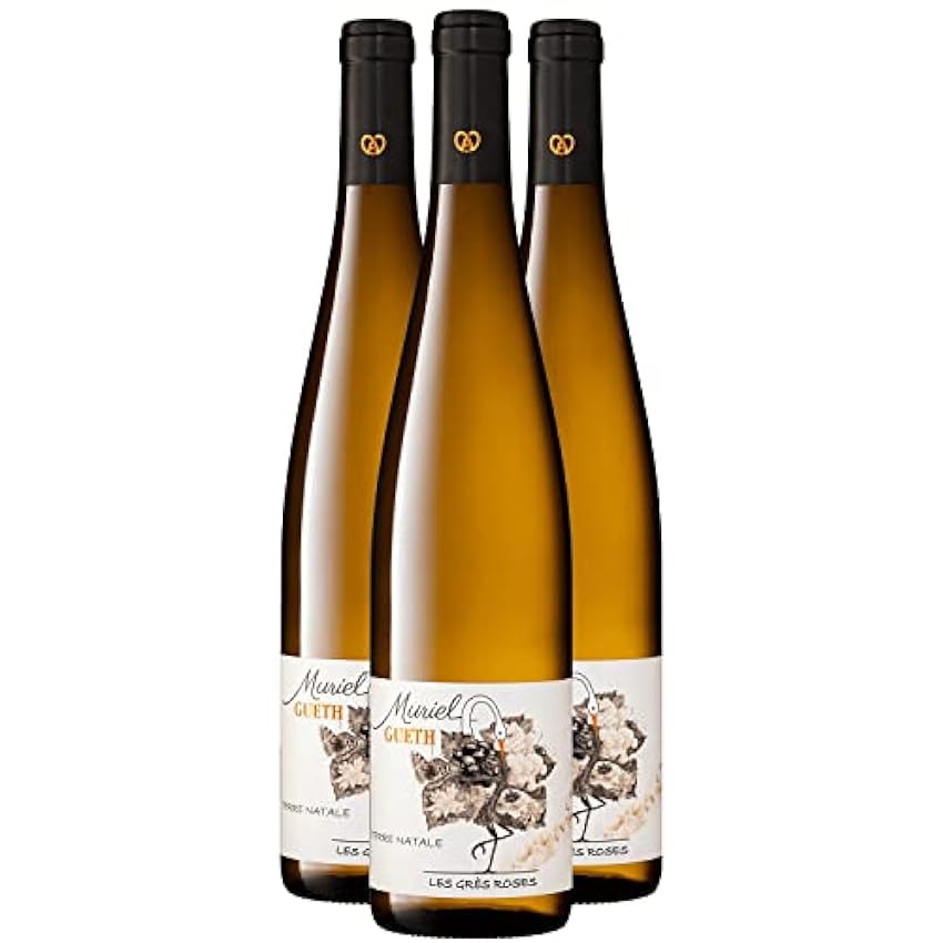 Alsace Terre Natale Les Grès Roses - Blanc 2020 - Domaine Gueth - Vin Blanc d´ Alsace (3x75cl) m5B8mxpd