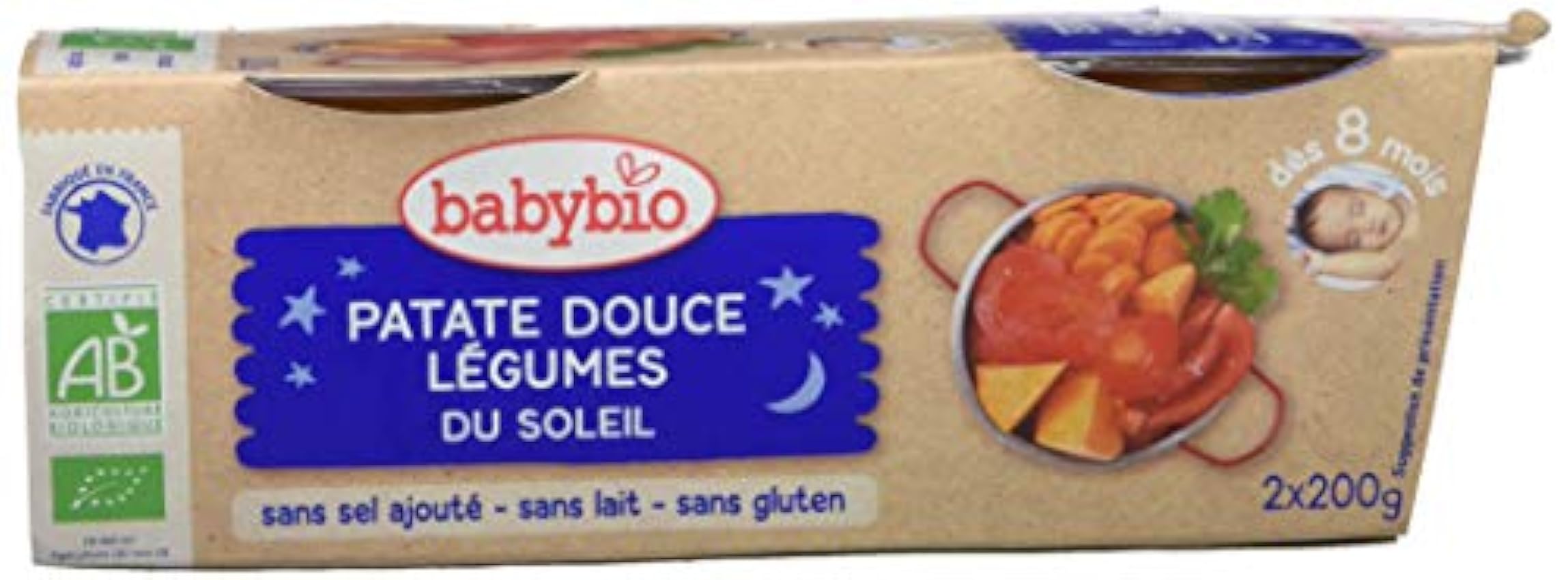 Babybio Bols Patate Douce/Légumes du Soleil 2x200 g ljX4YJt2