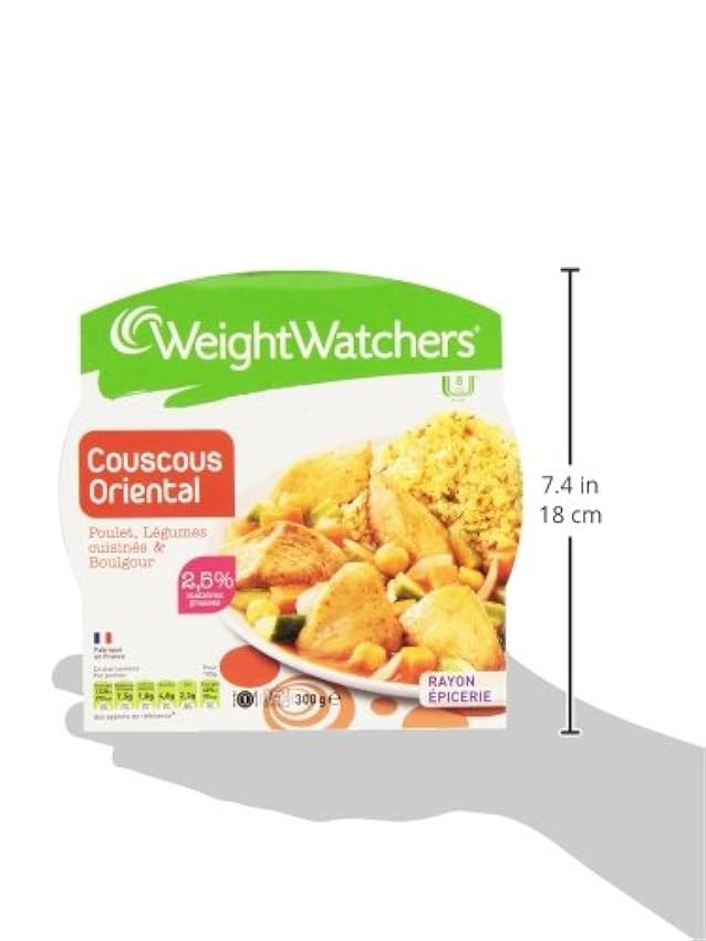 Weight Watchers Oriental Poulet, Légumes Cuisinés & Boulgour la Barquette Micro-Ondable 300 g Couscous - Lot de 4 lS0akUUp