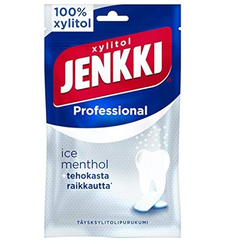 Cloetta Jenkki Xylitol Ice Menthol Chewing-gum 16 Packs of 90g LEs9K6sU