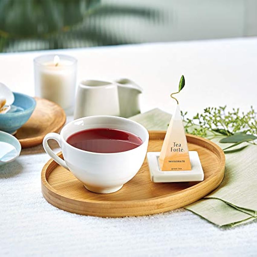 Tea Forte Wellbeing | Coffret 10 pyramides Infuseurs | Sélection 5 thés et infusions | LJiJdY3e